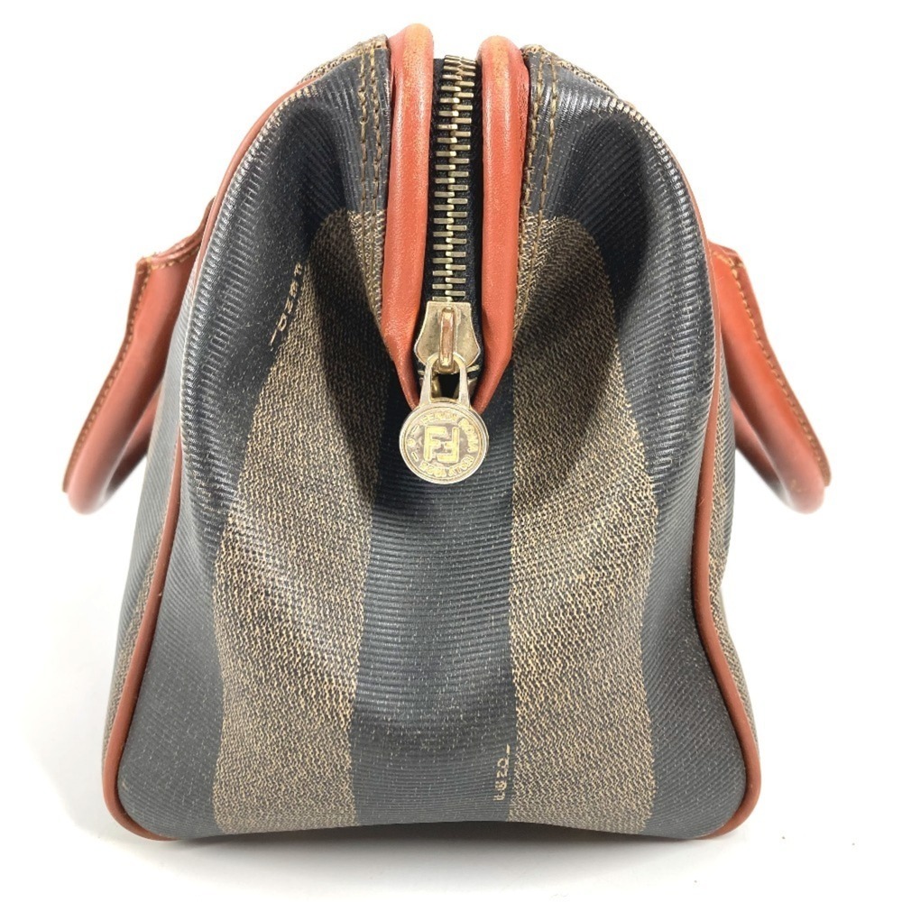 FENDI Vintage Pecan Handbag, Mini Boston Bag, Leather, Brown, Men's and Women's - Picture 3 of 16